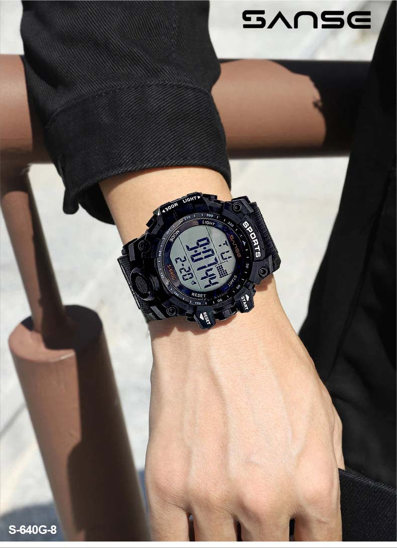 S-640G-8E RELOJ SANSE DEP NEGRO ESTUCHE