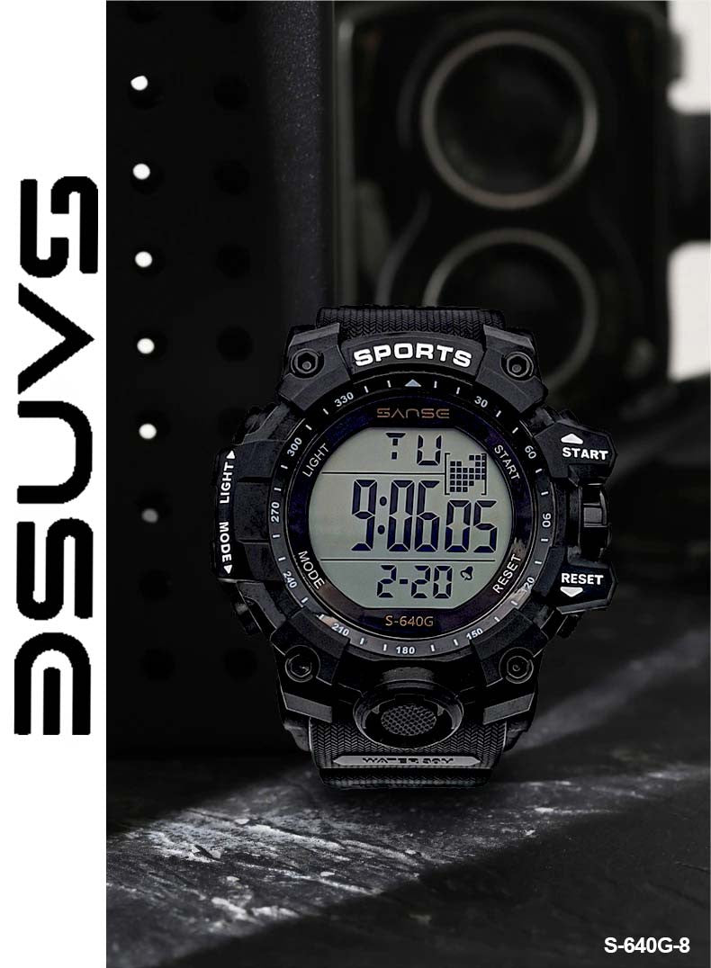 S-640G-8E RELOJ SANSE DEP NEGRO ESTUCHE