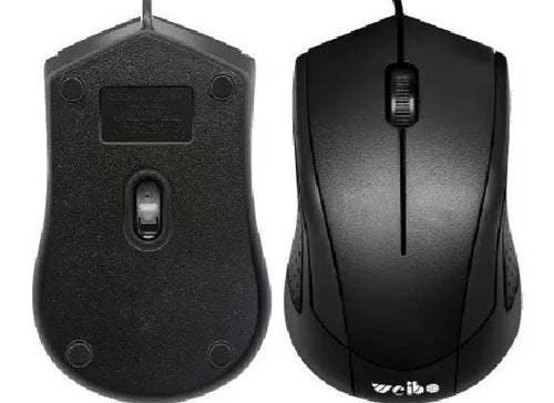 Mouse Weibo Alambrico Negro Sencillo